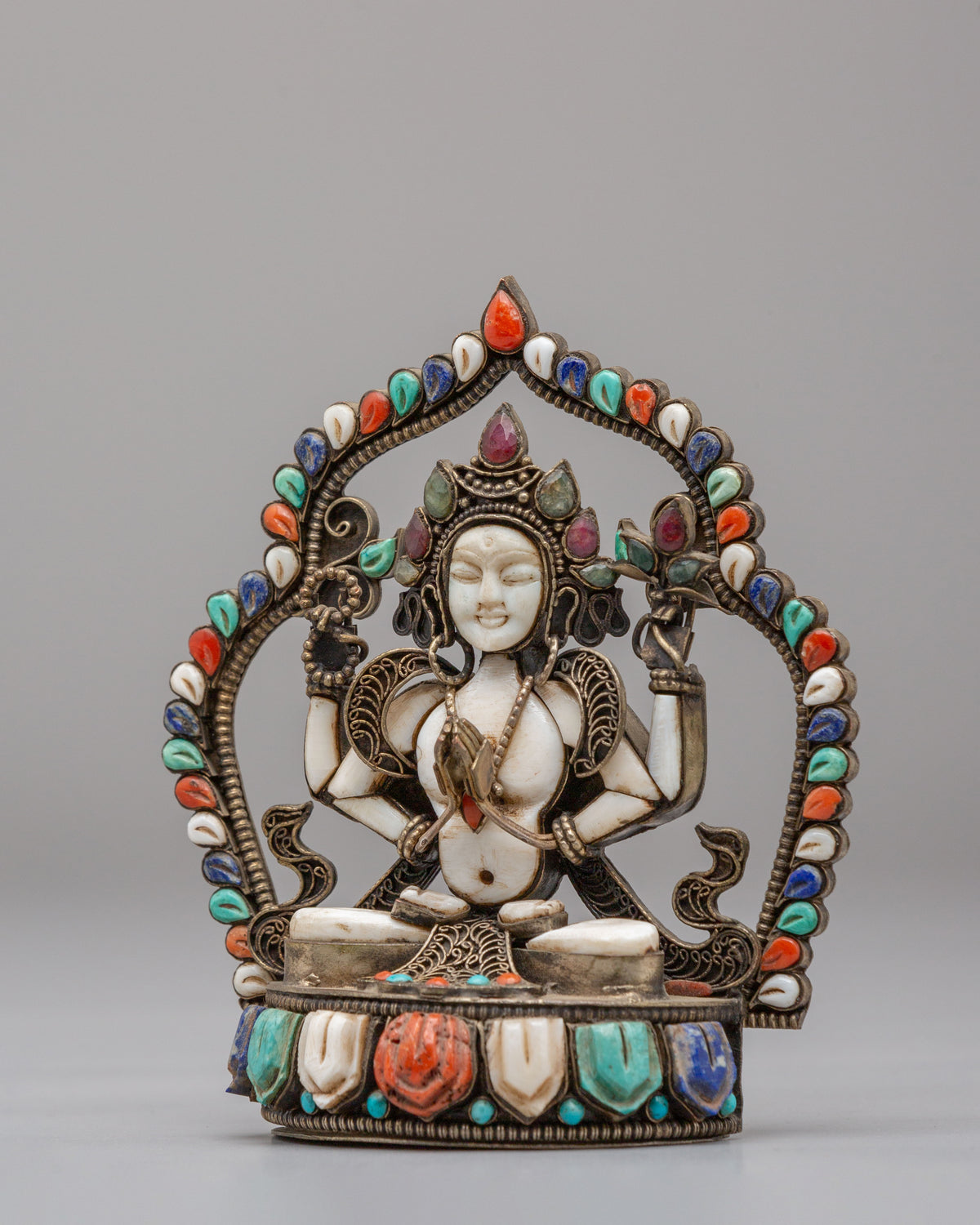 Handmade Buddhist Chenrezig Statue | Tibetan Compassion Deity Sculpture