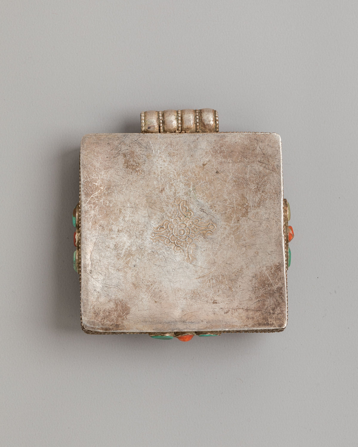Vajrasattva Tibetan Ghau Box Locket | Handcarved Silver Buddhist Amulet