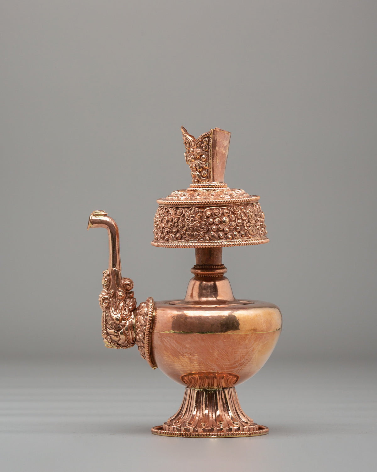 Buddhist Shrine Bhumba Set | Handcrafted Copper Ritual Vessels