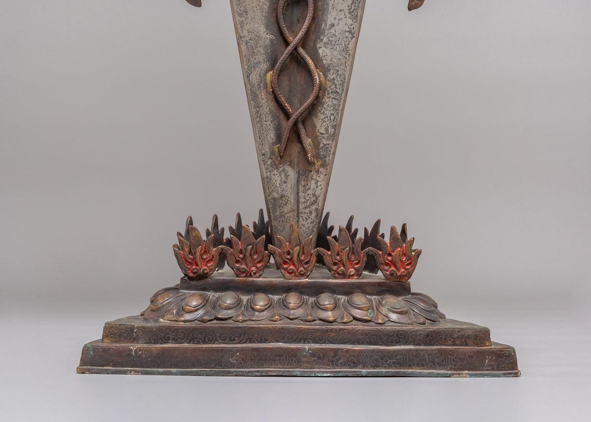 Exclusive  Mahakala Ritual Tool | Handcrafted Spiritual  Phurba