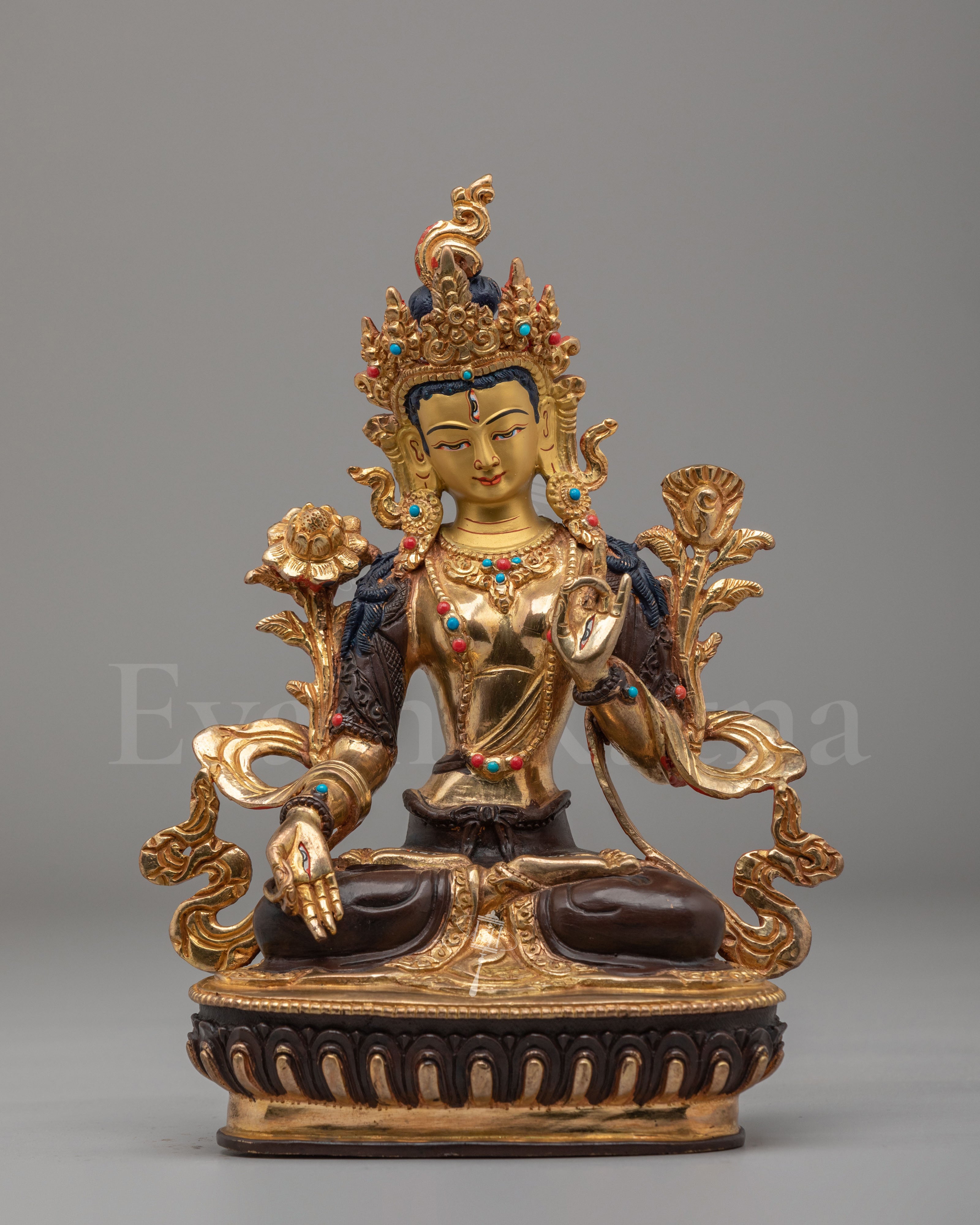 Tibetan Buddhist White Tara Statue for Altar 