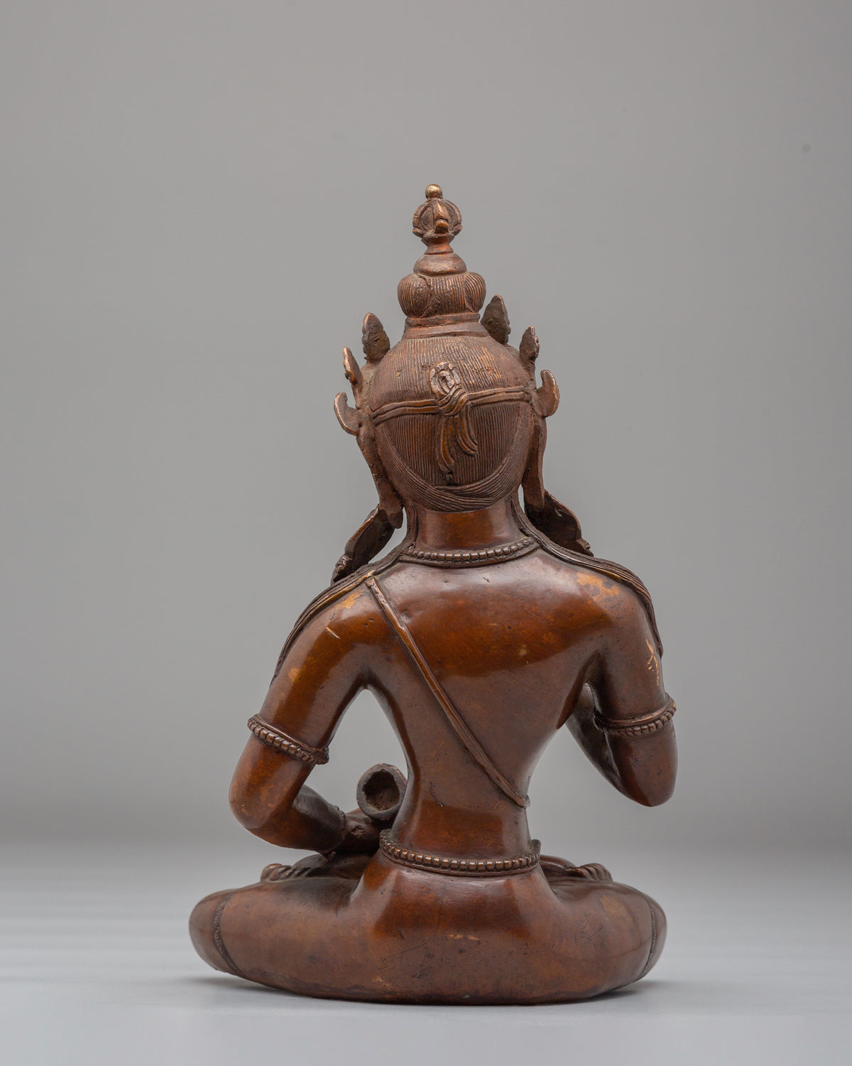 Vajrasattva Home Shrine Statue | Oxidized Copper Buddhist Art