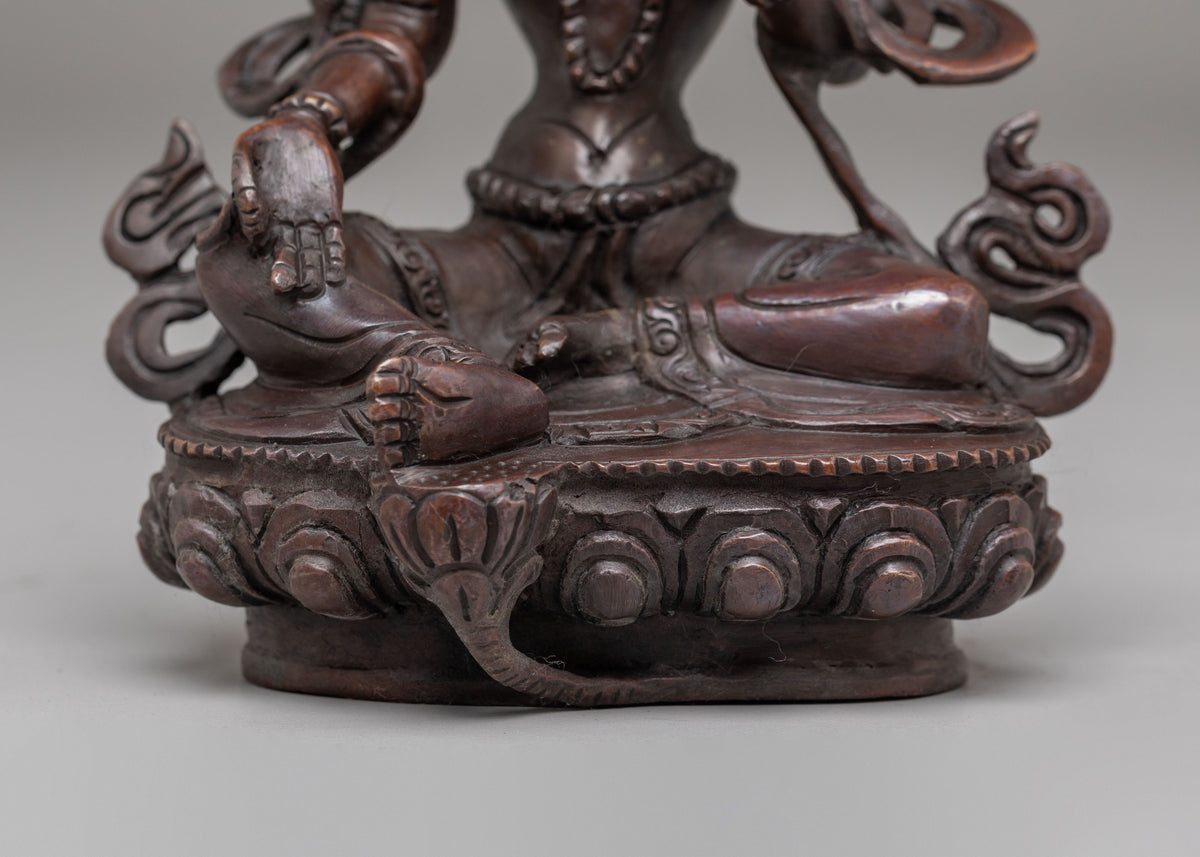Green Tara Buddhist Sculpture | Sacred Himalayan Altar Sculpture