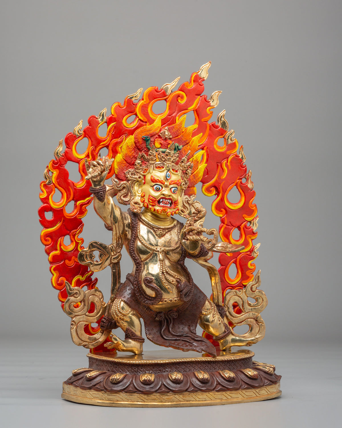 Vajrapani Buddhist Protector Sculpture | Symbol of Power and Protection