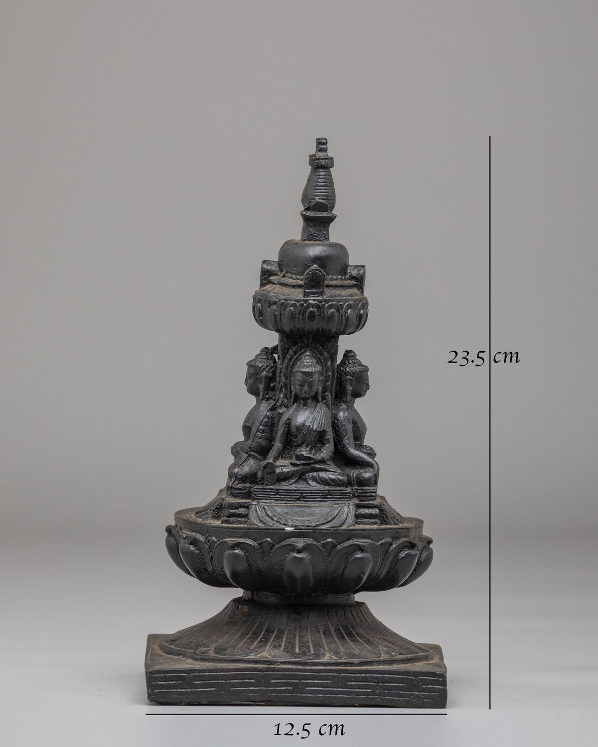 Tibetan Buddhist Five Buddha Stupa | Handcrafted Buddhist Artwork