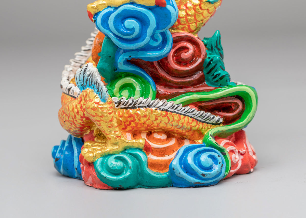 Mythical Dragon Sculpture | Handcrafted Tibetan Artwork