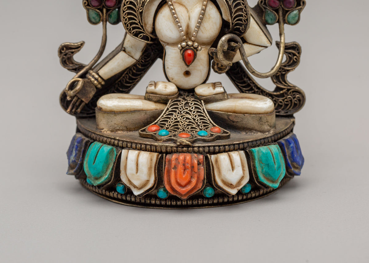 Sacred White Tara Buddhist Sculpture | Spiritual Home Decor