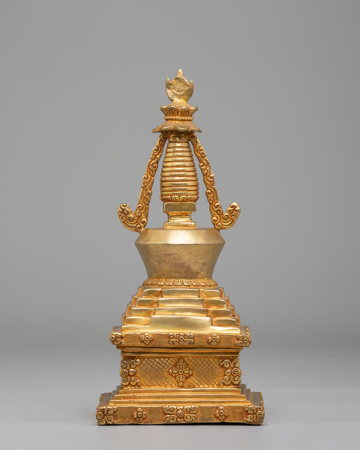 Handcrafted Meditation Kadampa Stupa  | Sacred Buddhist Shrine Decor