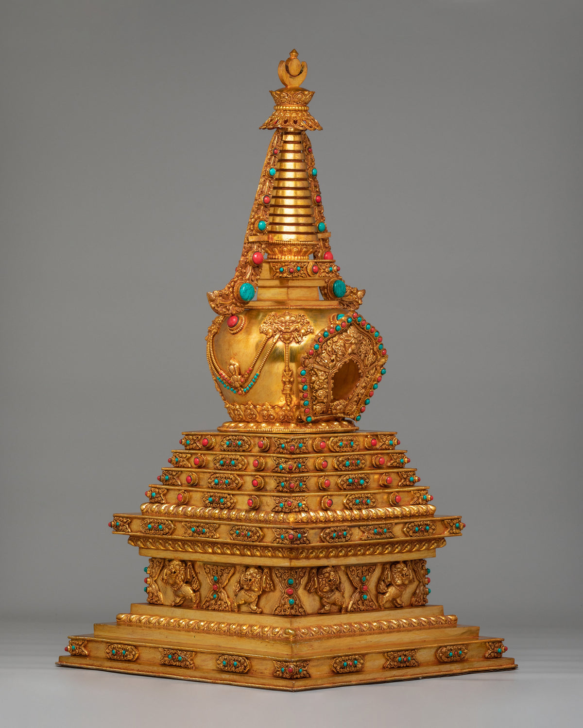 Traditional Buddhist Enlightenment Stupa | Handmade Sacred Buddhist Artwork
