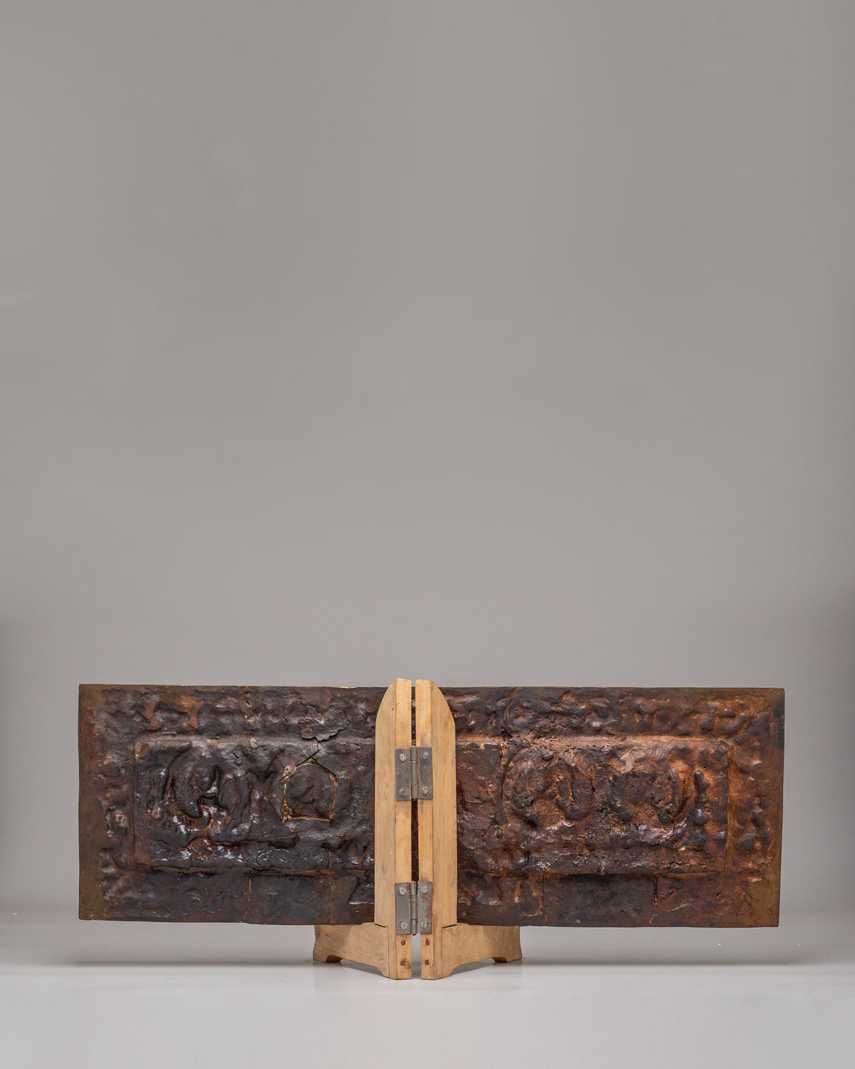 Handcrafted Deity Display with Stand | Sacred Himalayan Artwork