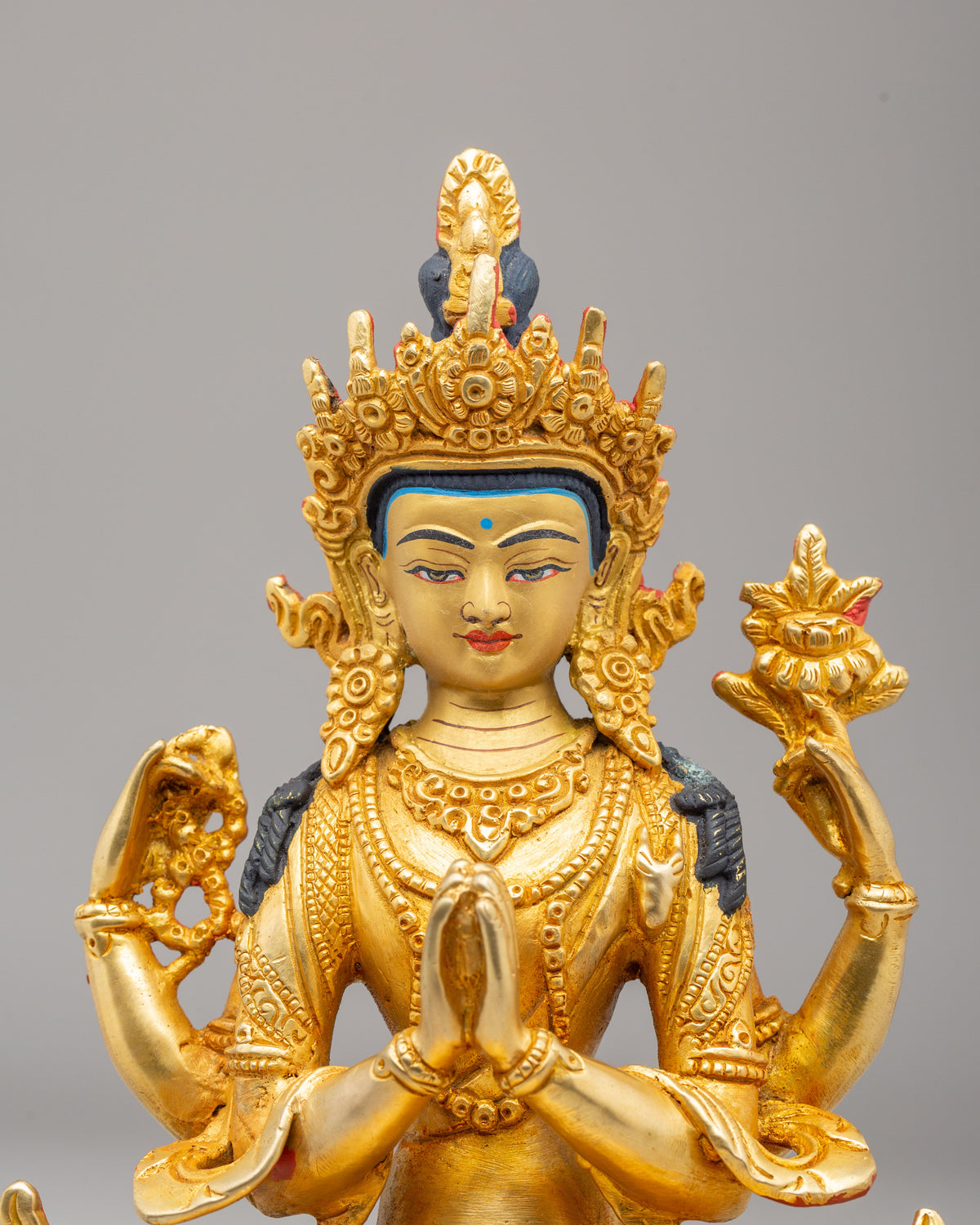 Sacred Avalokiteshvara Buddhist Statue | Himalayan Artwork for Spiritual Practice