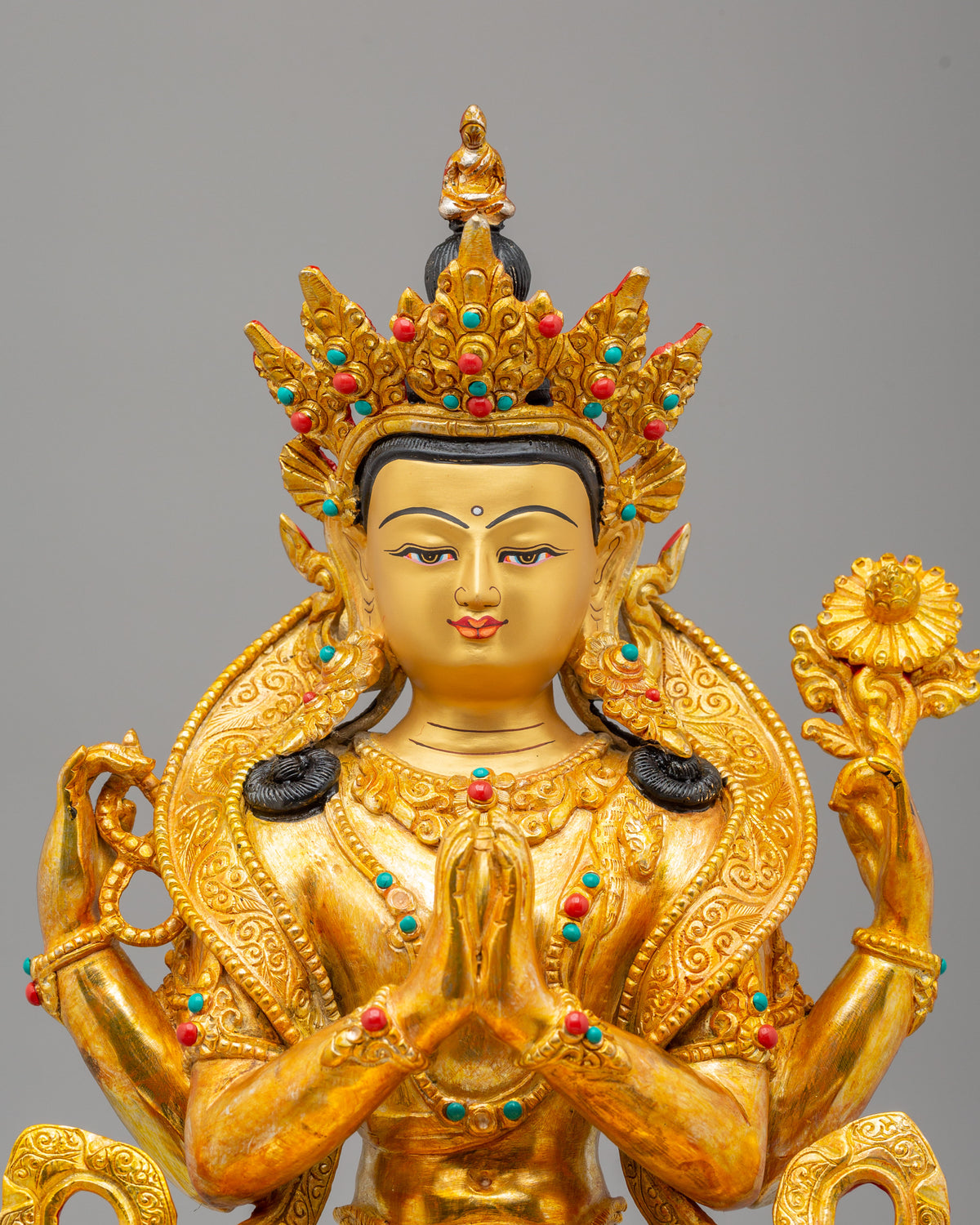 Traditional Cchenrezig Buddhist Statue | Handcrafted Artwork for Home Decor