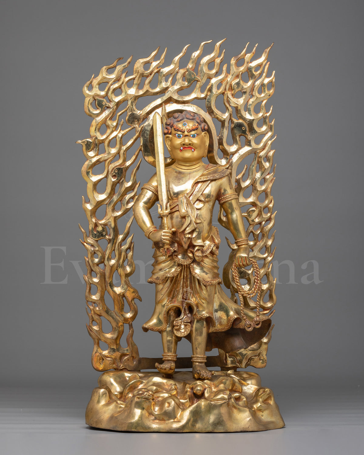 Handcrafted Fudo Myoo Statue 