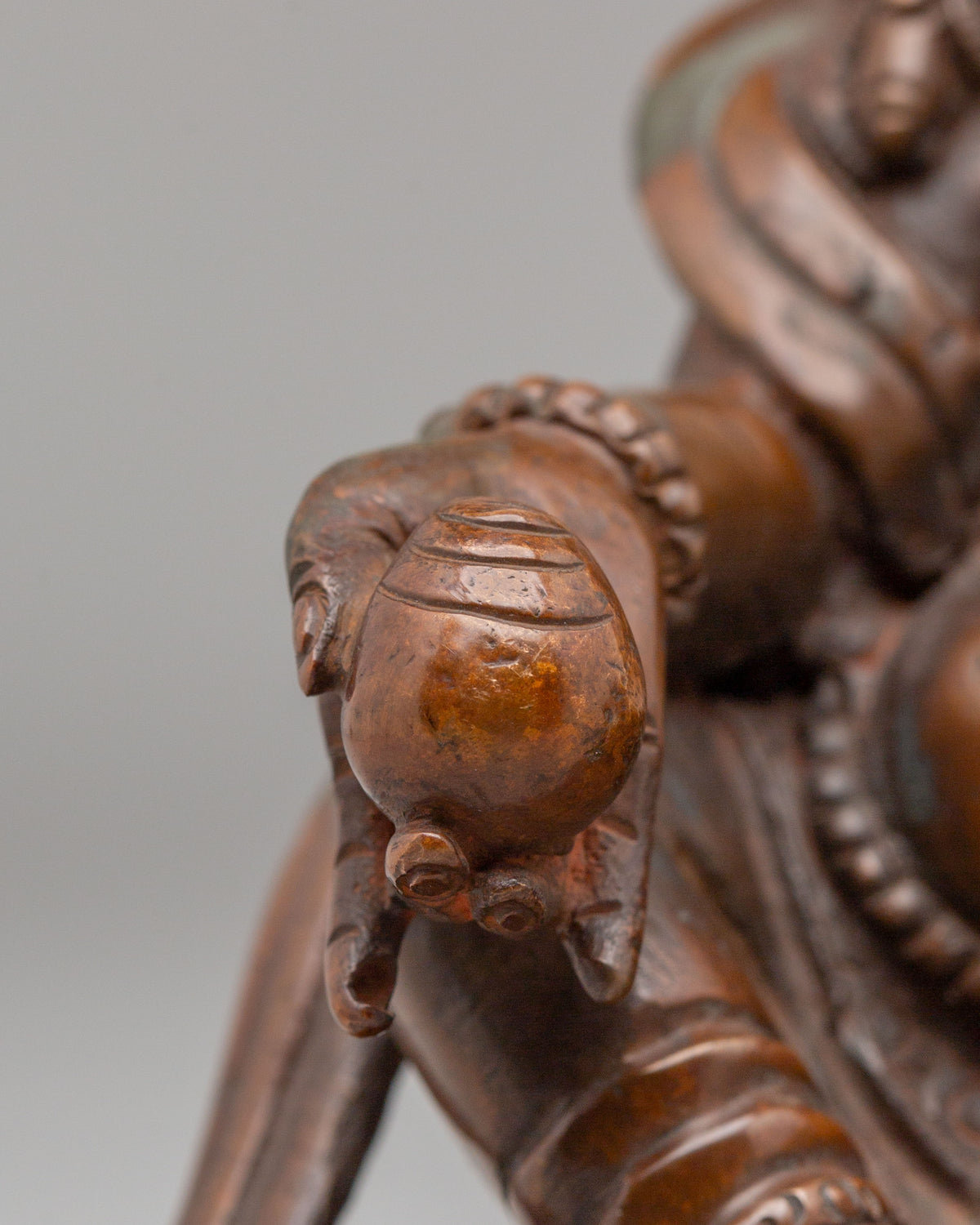 Handmade Dzambhala Meditation Statue | Tibetan Wealth Deity Artwork