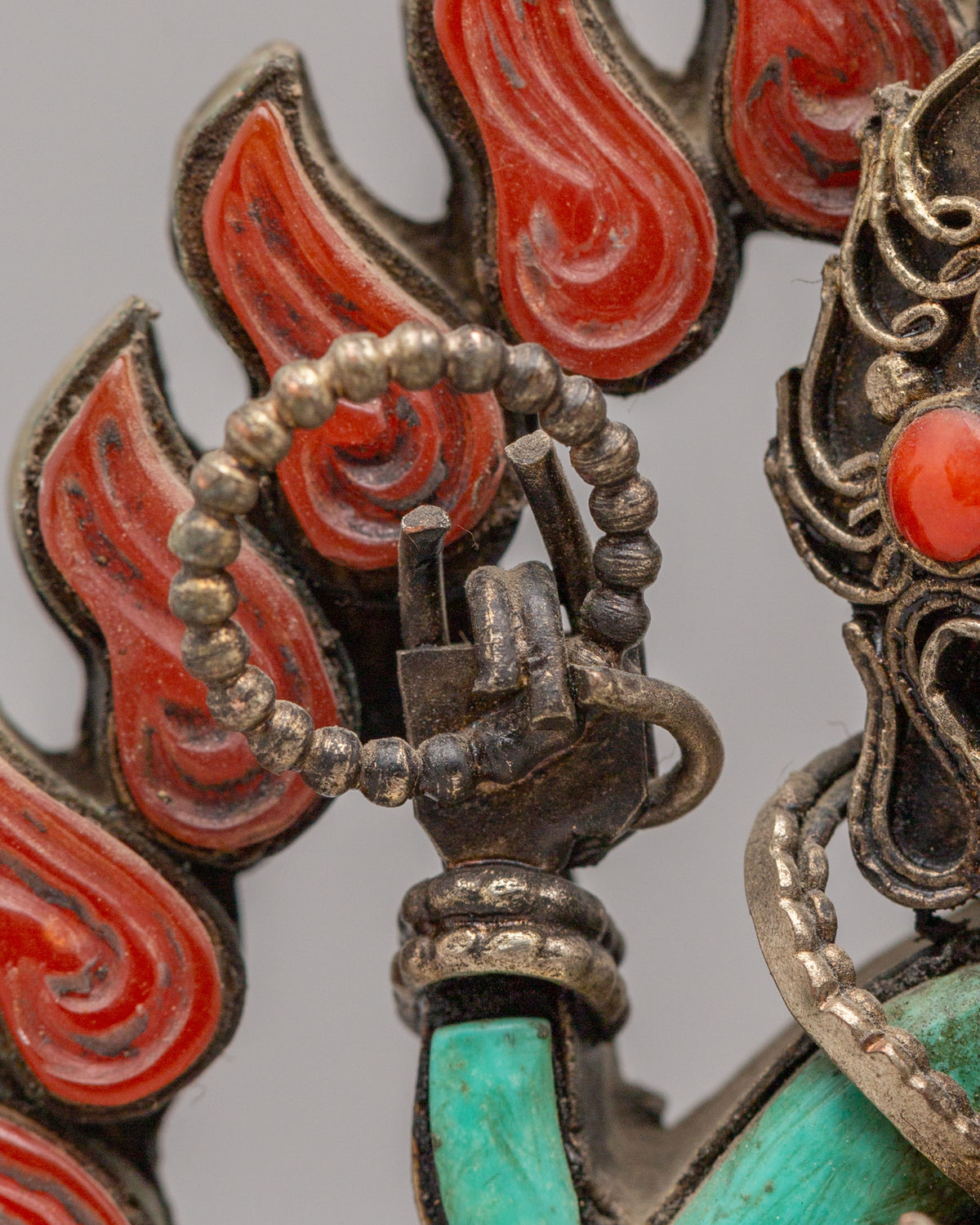 Buddhist Altar Six-Armed Mahakala Statue | Tibetan Protector Deity Sculpture