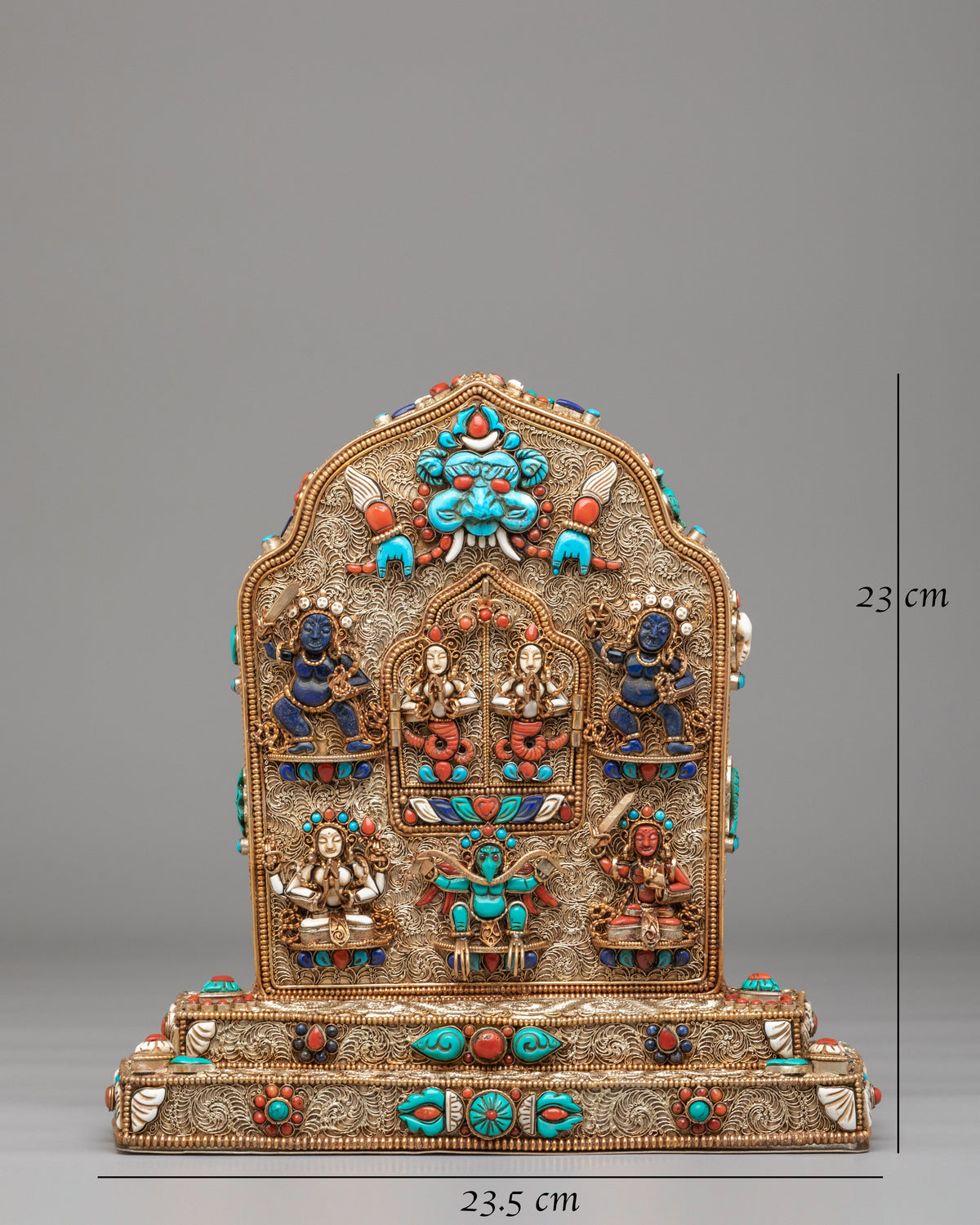Tibetan Buddhist Ghau Shrine Box | Sacred Tibetan Offering Box