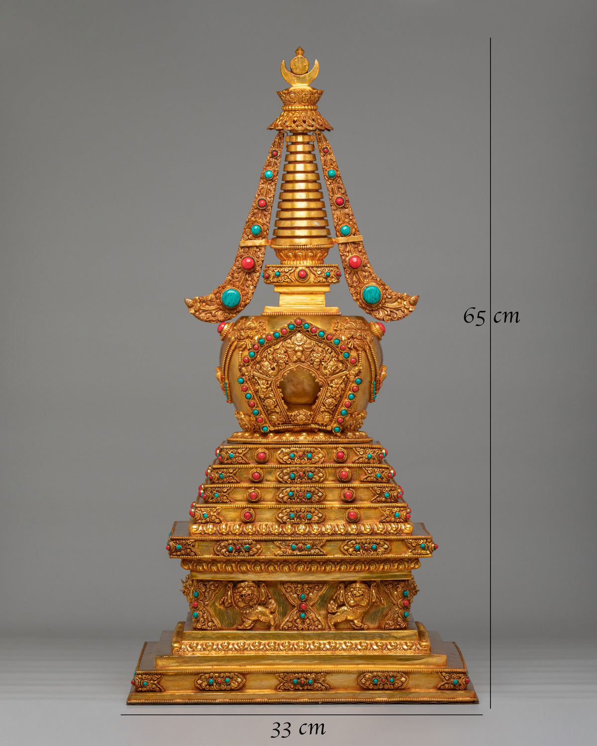 Traditional Buddhist Enlightenment Stupa | Handmade Sacred Buddhist Artwork