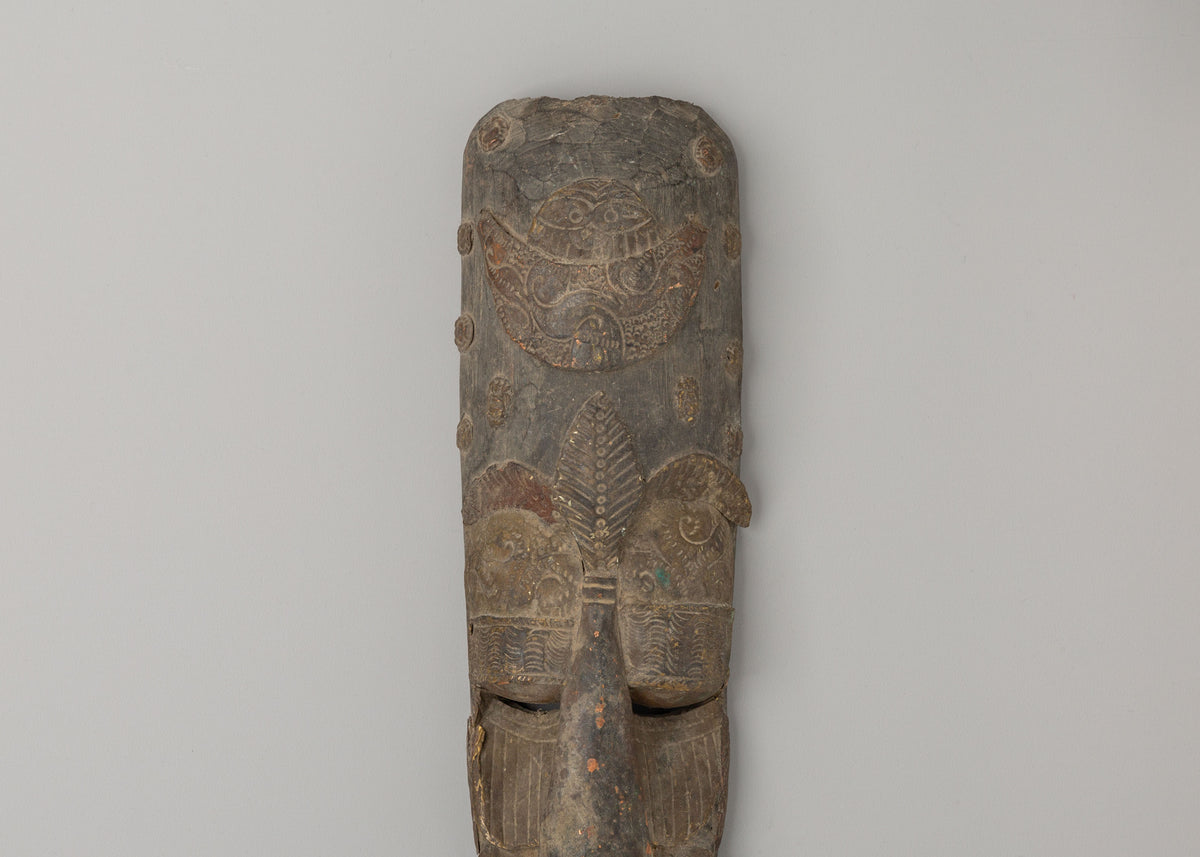 Himalayan Wooden Mask Wall Hanging | Handcrafted Wood Art