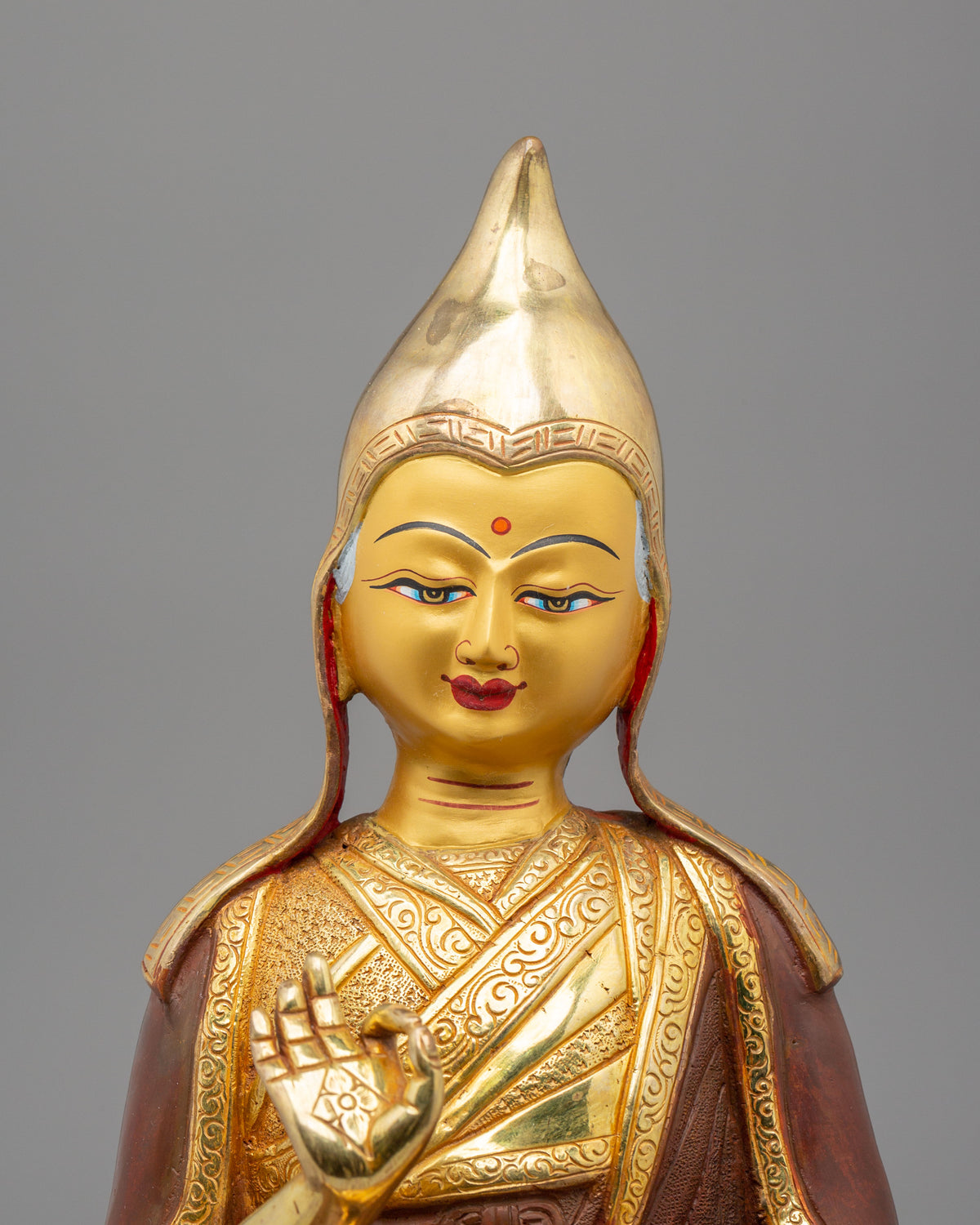 Tsongkhapa Buddhist Sculpture Set | Gelug Buddhist Masters