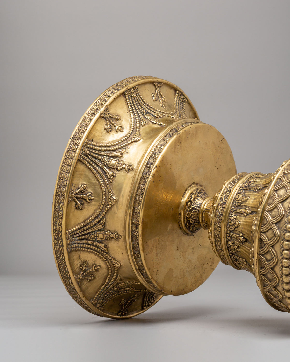 Traditional Sacred Butter Lamp | Buddhist Brass Offering Lamp
