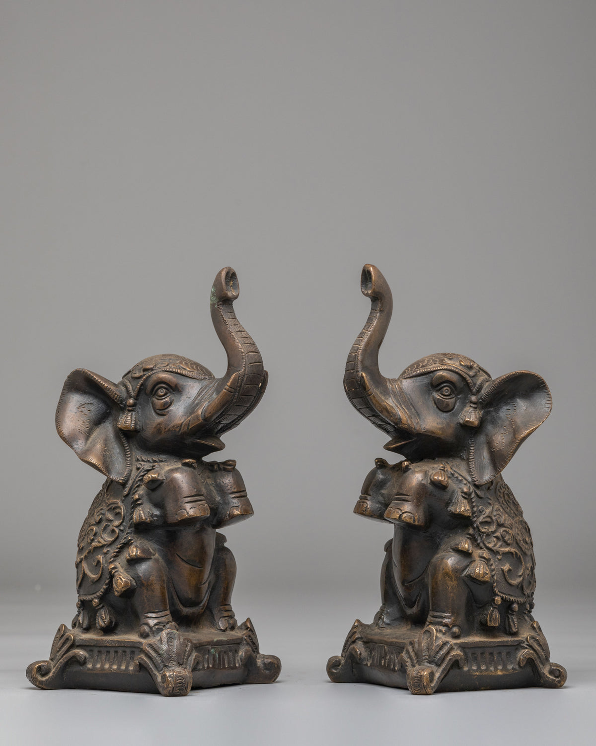 Handcrafted Elephant Sculpture Set | Spiritual Home Decor