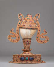 Tibetan Decorative Conch with Stand