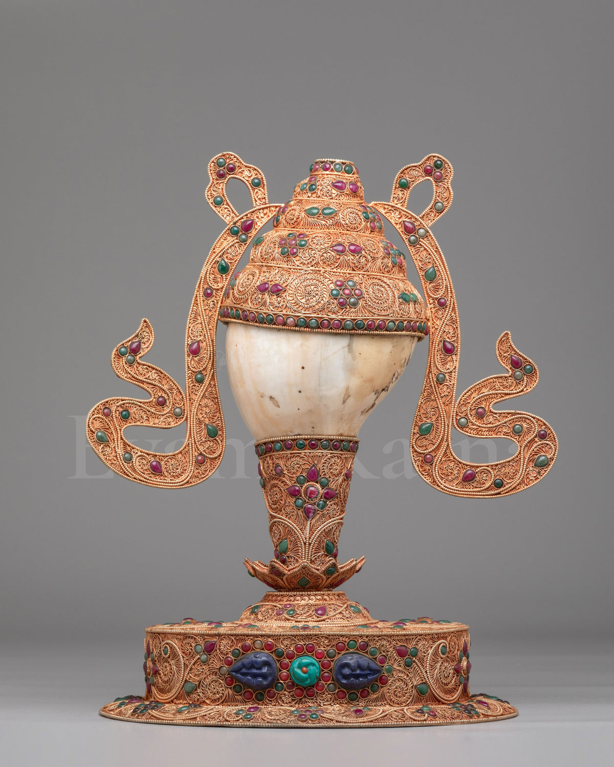Tibetan Decorative Conch with Stand