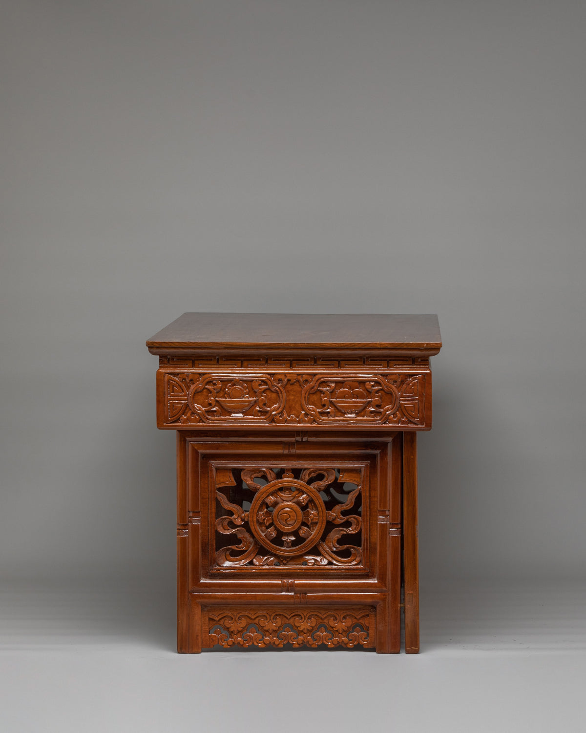 Traditional Tibetan Furniture Piece | Handcrafted Wooden Decorative Table