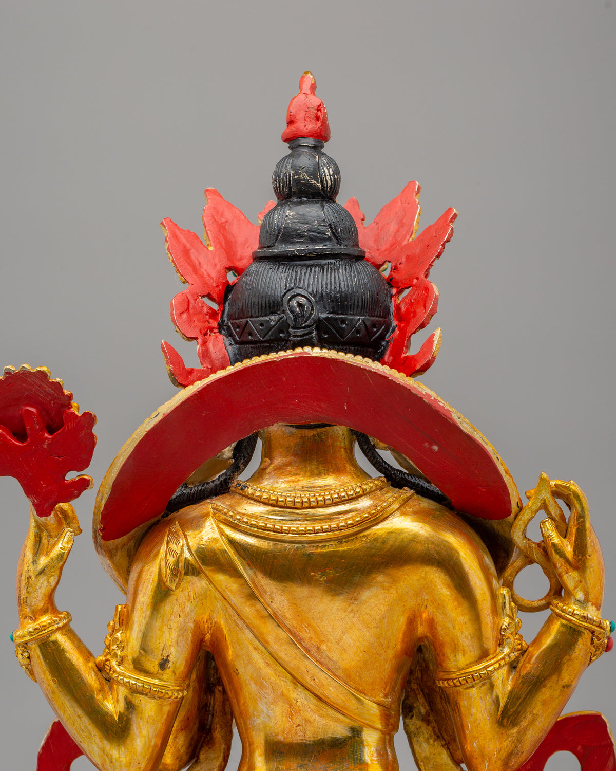 Traditional Cchenrezig Buddhist Statue | Handcrafted Artwork for Home Decor
