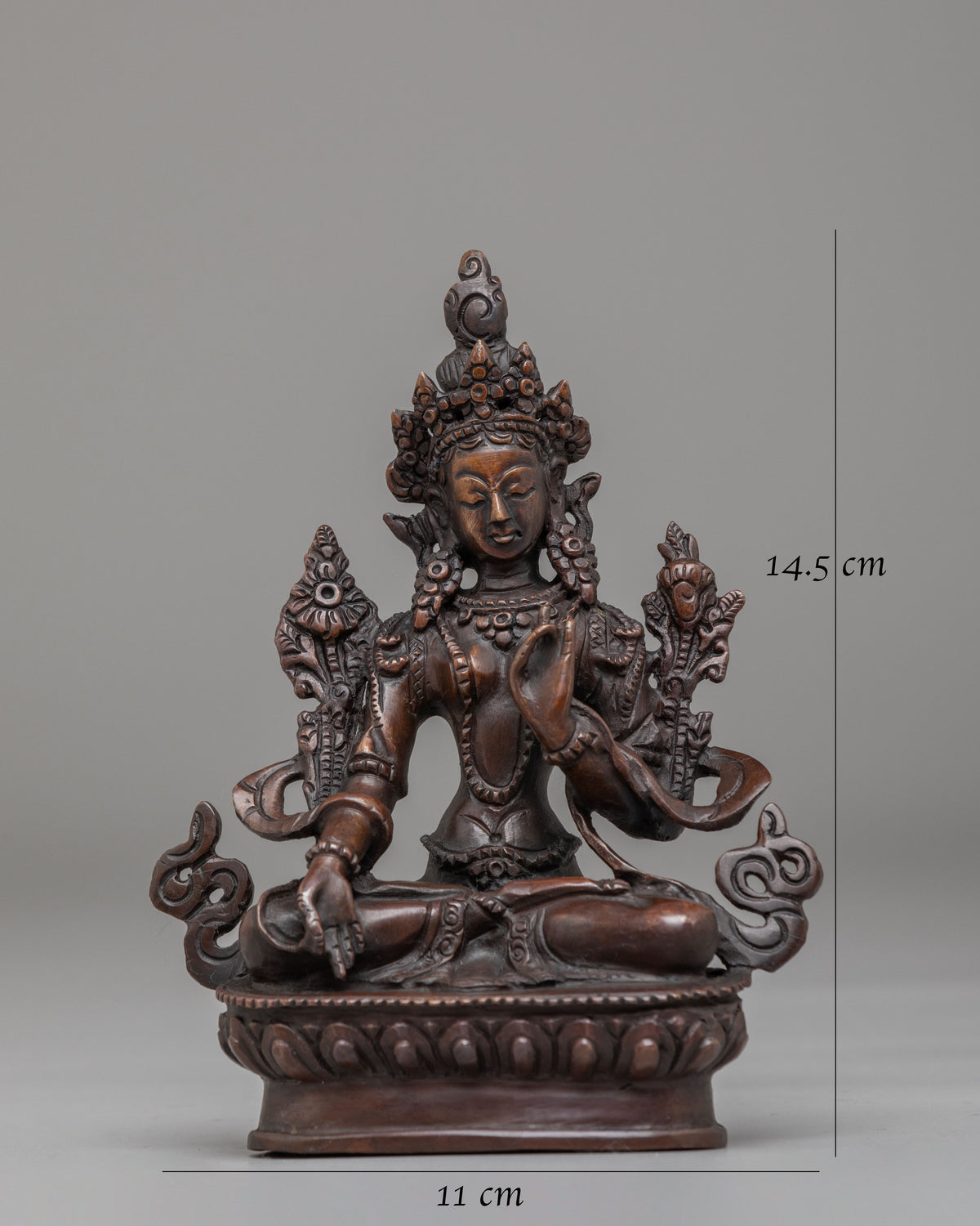 Handmade White Tara Buddhist Sculpture | Spiritual Altar Decor