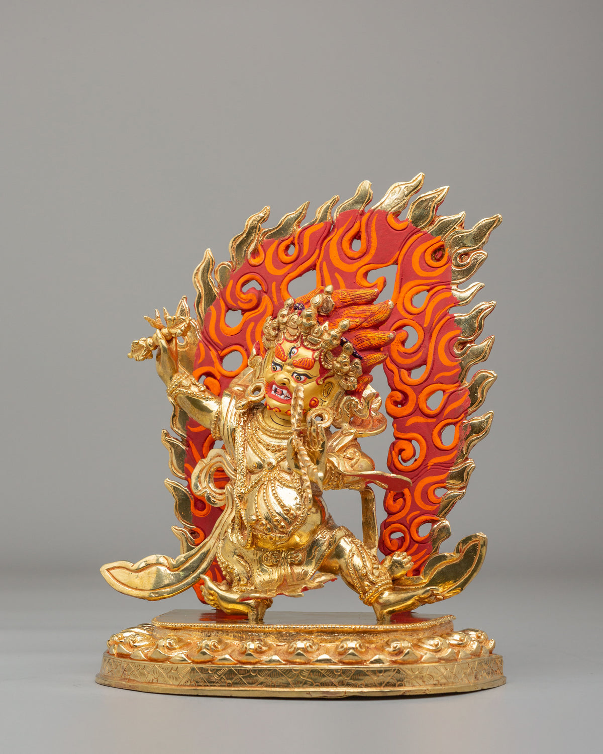 Buddhist Vajrapani Sculpture | Spiritual Protector Art