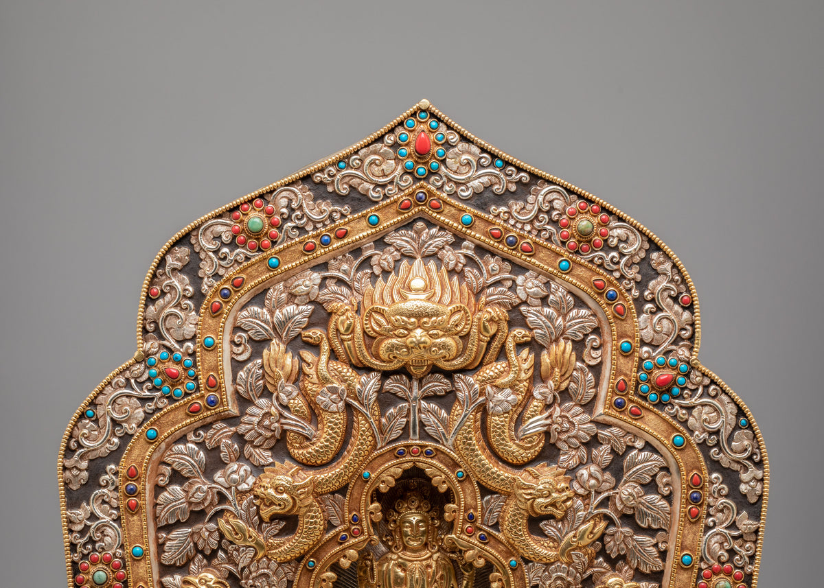 Handcrafted Tibetan Chenrezig Ghau Box | Spiritual Meditation Tool