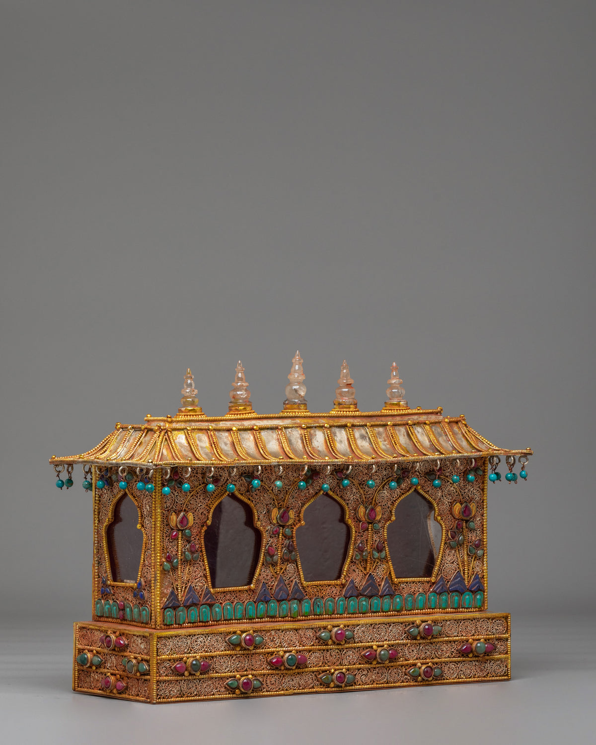 Buddhist Sacred Altar Box | Handcrafted Ritual Storage Chest