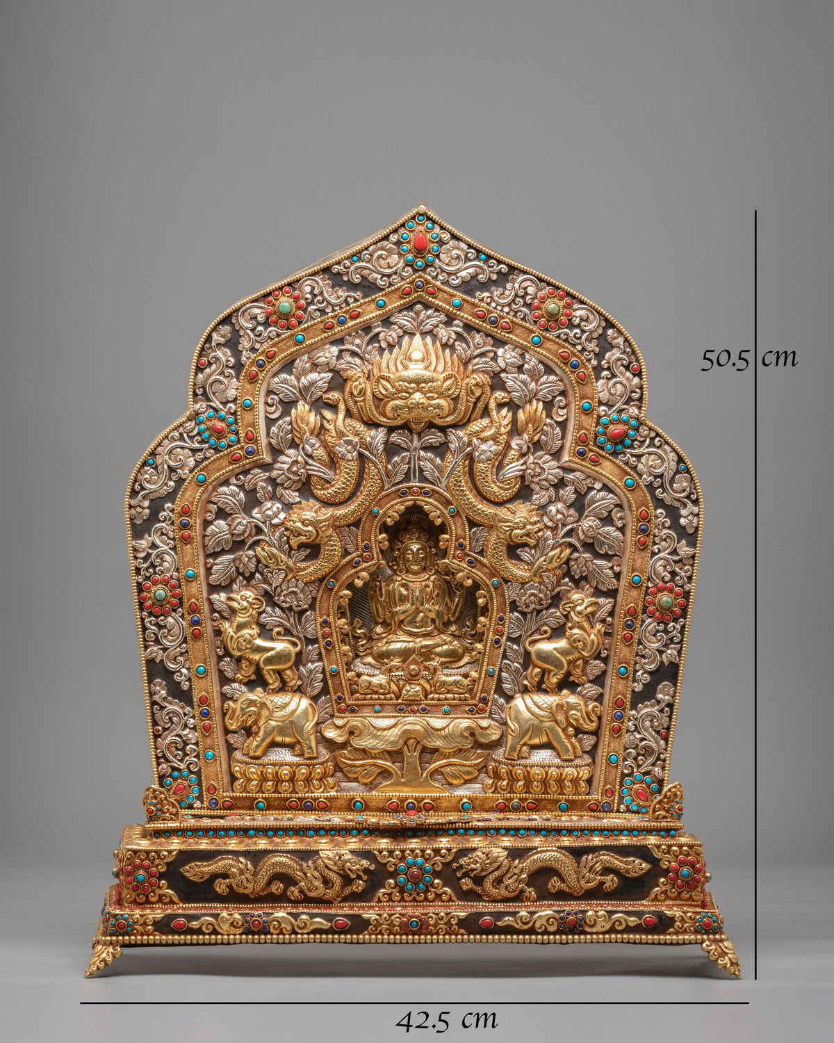 Handcrafted Tibetan Chenrezig Ghau Box | Spiritual Meditation Tool