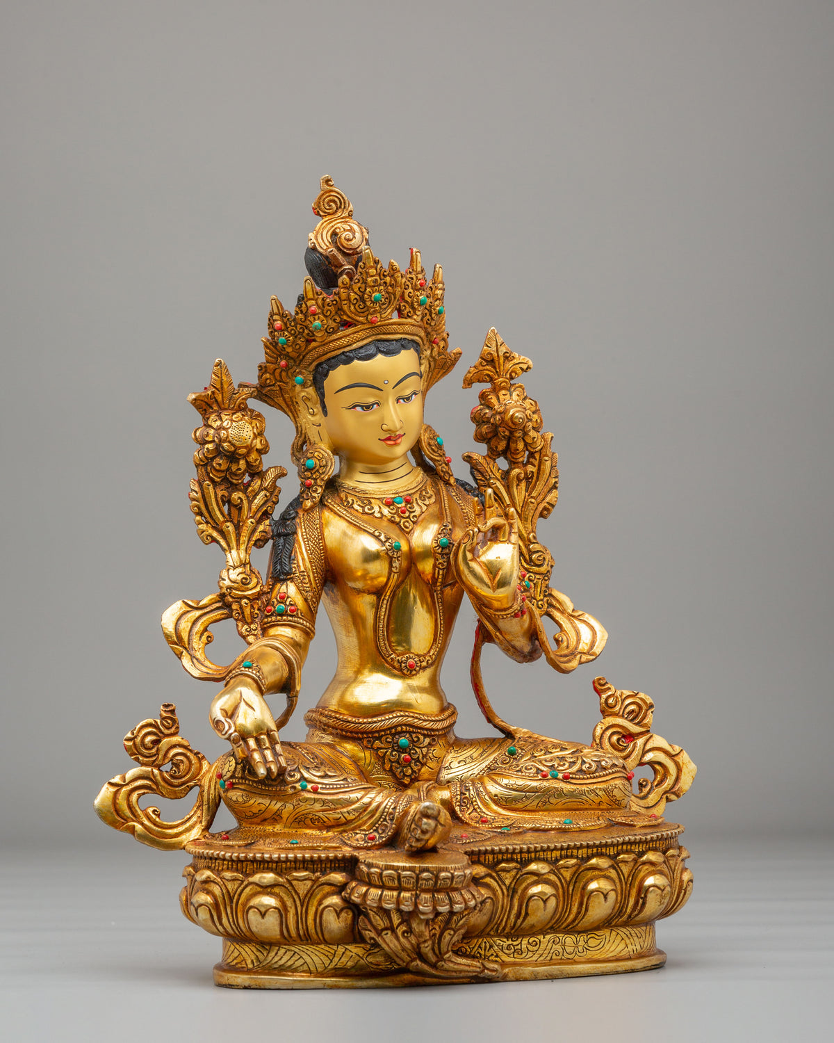 Green Tara Buddhist Liberation Statue | Spiritual Home Decor