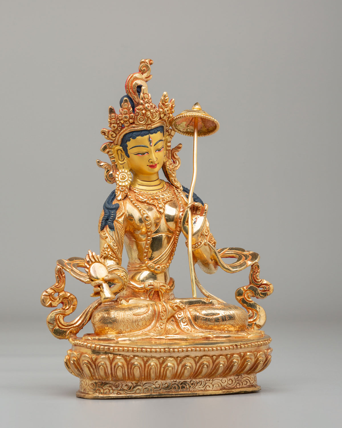 Himalayan Dukar Altar Sculpture | Tibetan Protector Deity Figurine