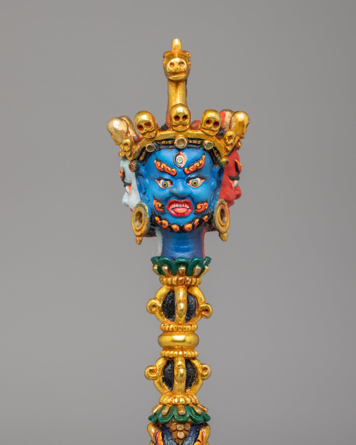 Handmade Altar Buddhist Ritual Dagger | Gold Plated Tibetan Phurba