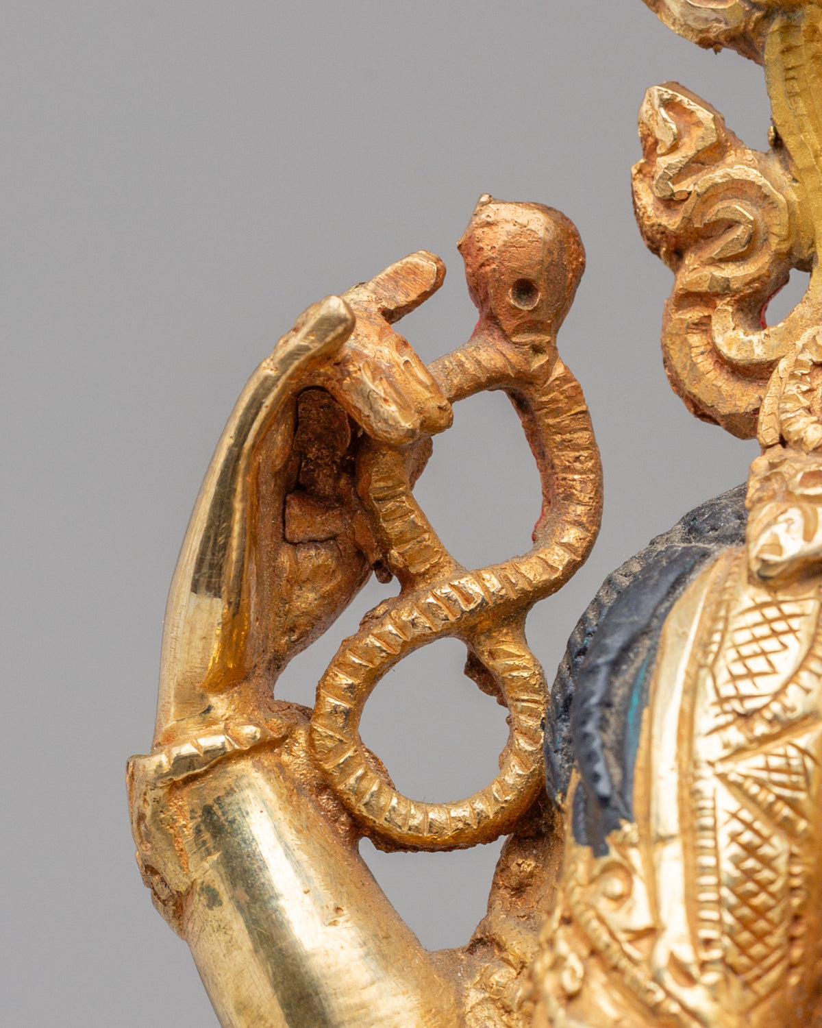 Sacred Avalokiteshvara Compassion Statue | 24K Gold Plated Copper Sculpture