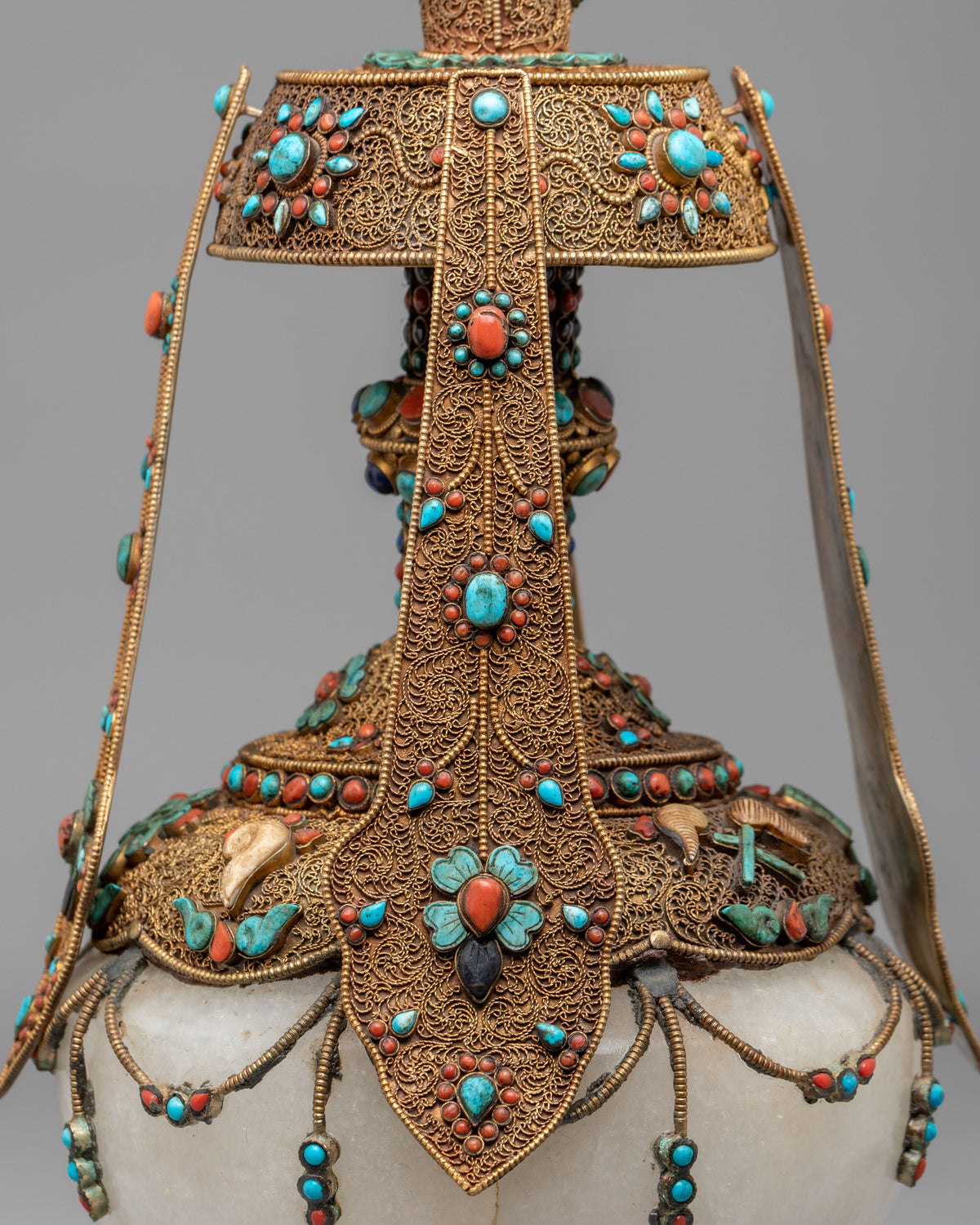 Tibetan Buddhist Long Life Vase | Symbolizing Purity and Spiritual Decor