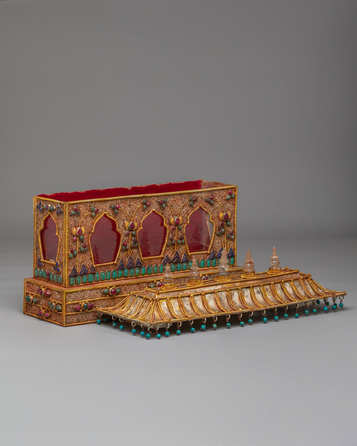 Buddhist Sacred Altar Box | Handcrafted Ritual Storage Chest