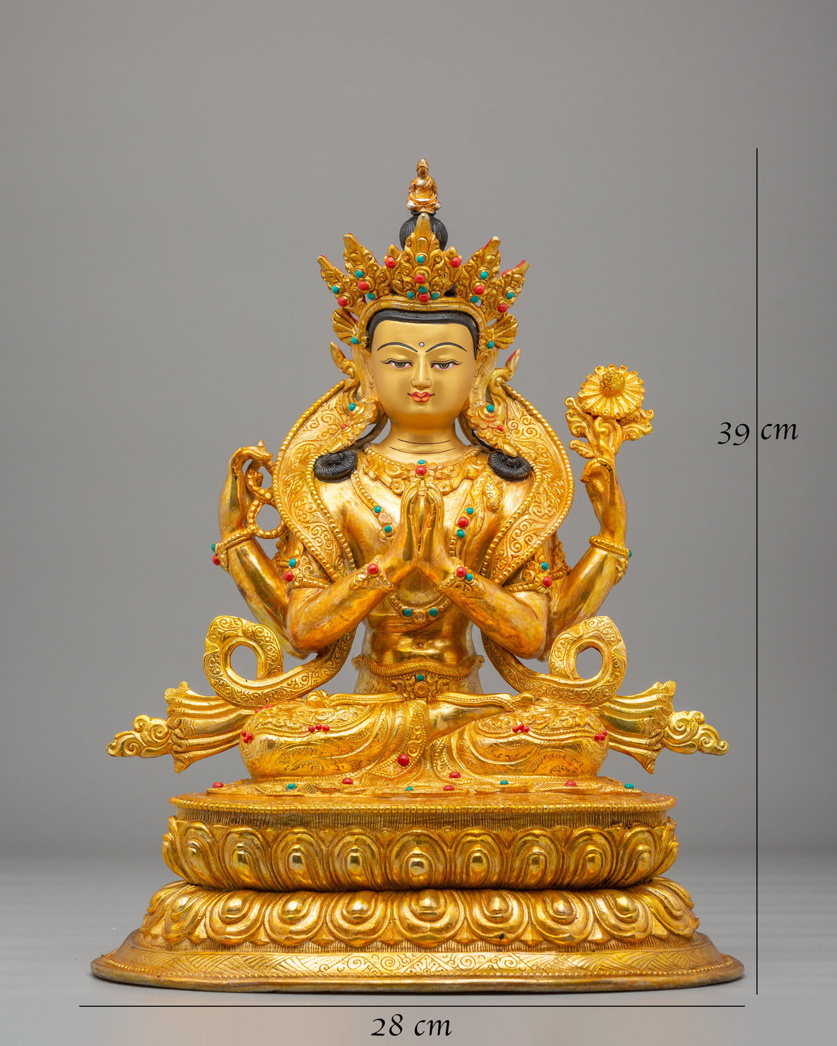 Traditional Cchenrezig Buddhist Statue | Handcrafted Artwork for Home Decor