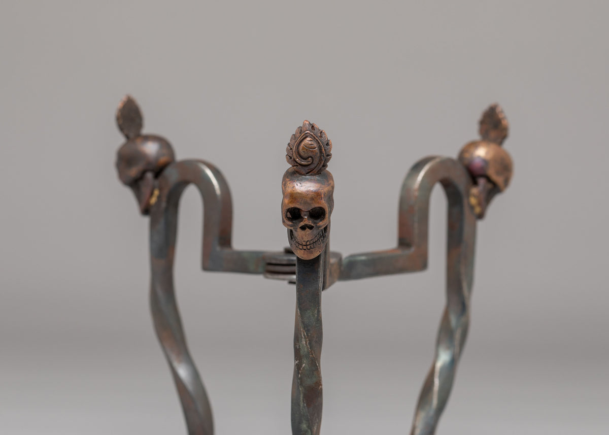Himalayan Ritual Kapala With Stand | Traditional Skull Cup