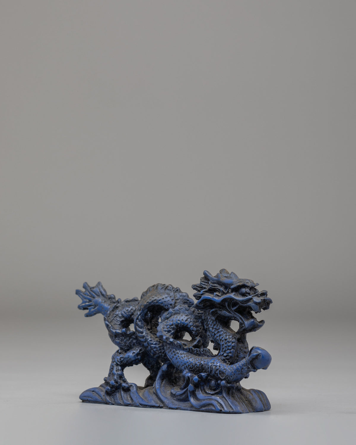Guardian Dragon Sculpture | Traditional Himalayan Lapis Lazuli Dragon Figurine