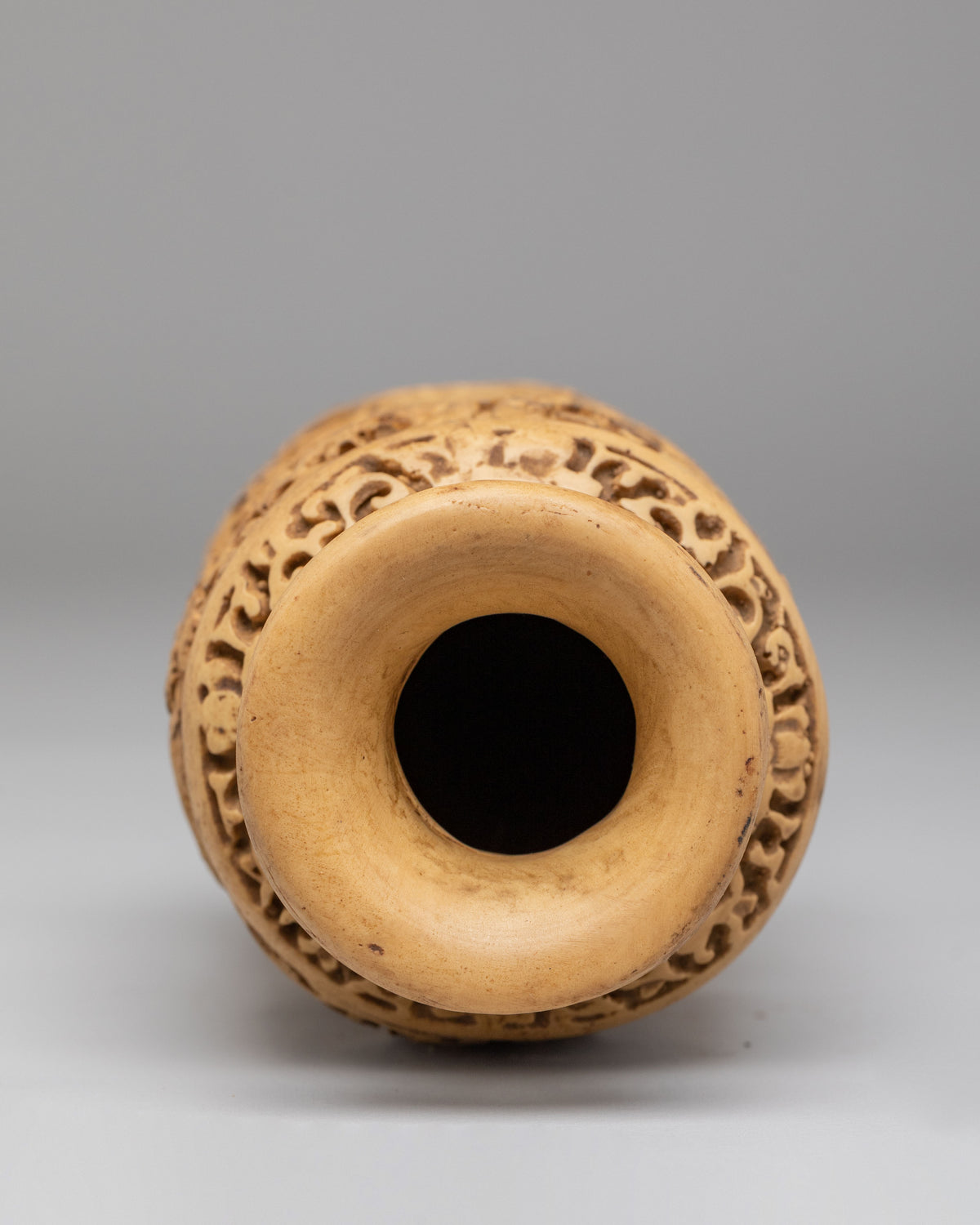 Hand-Carved Flower Vase | Hand-Carved Decorative Flower Vessel
