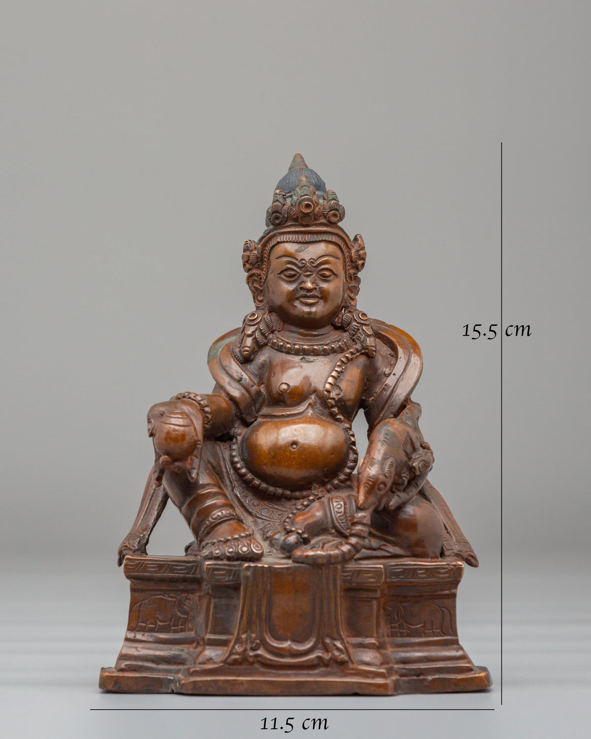 Handmade Dzambhala Meditation Statue | Tibetan Wealth Deity Artwork