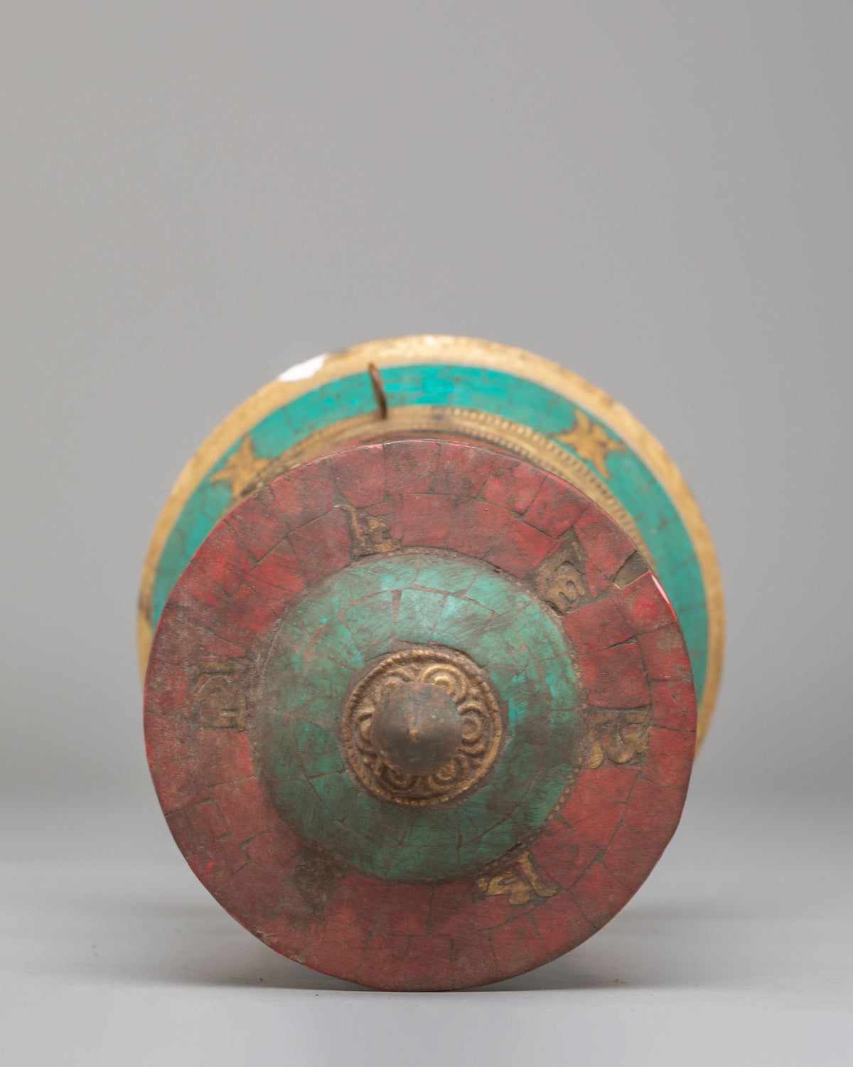 Handcrafted Prayer Wheel Artwork | Copper Buddhist Ritual Object