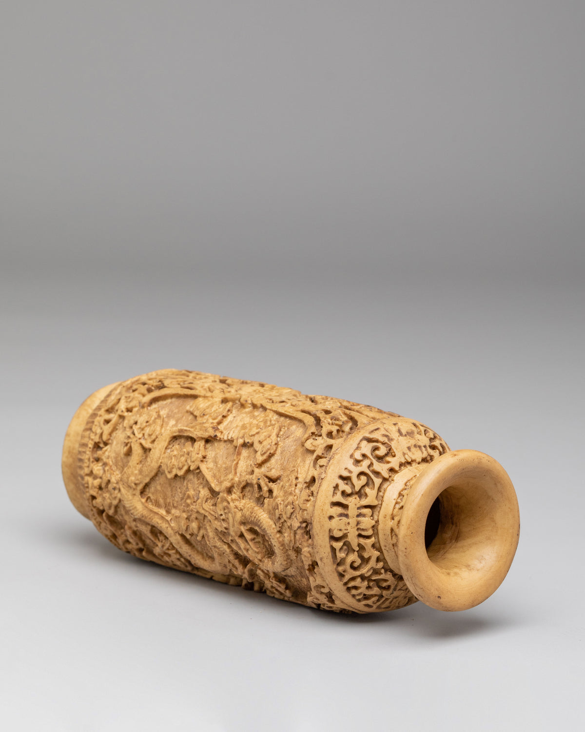 Hand-Carved Flower Vase | Hand-Carved Decorative Flower Vessel