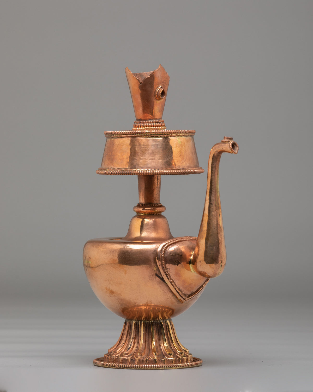 Buddhist Bhumba Offering Vessel | Tibetan Copper Ritual Vase