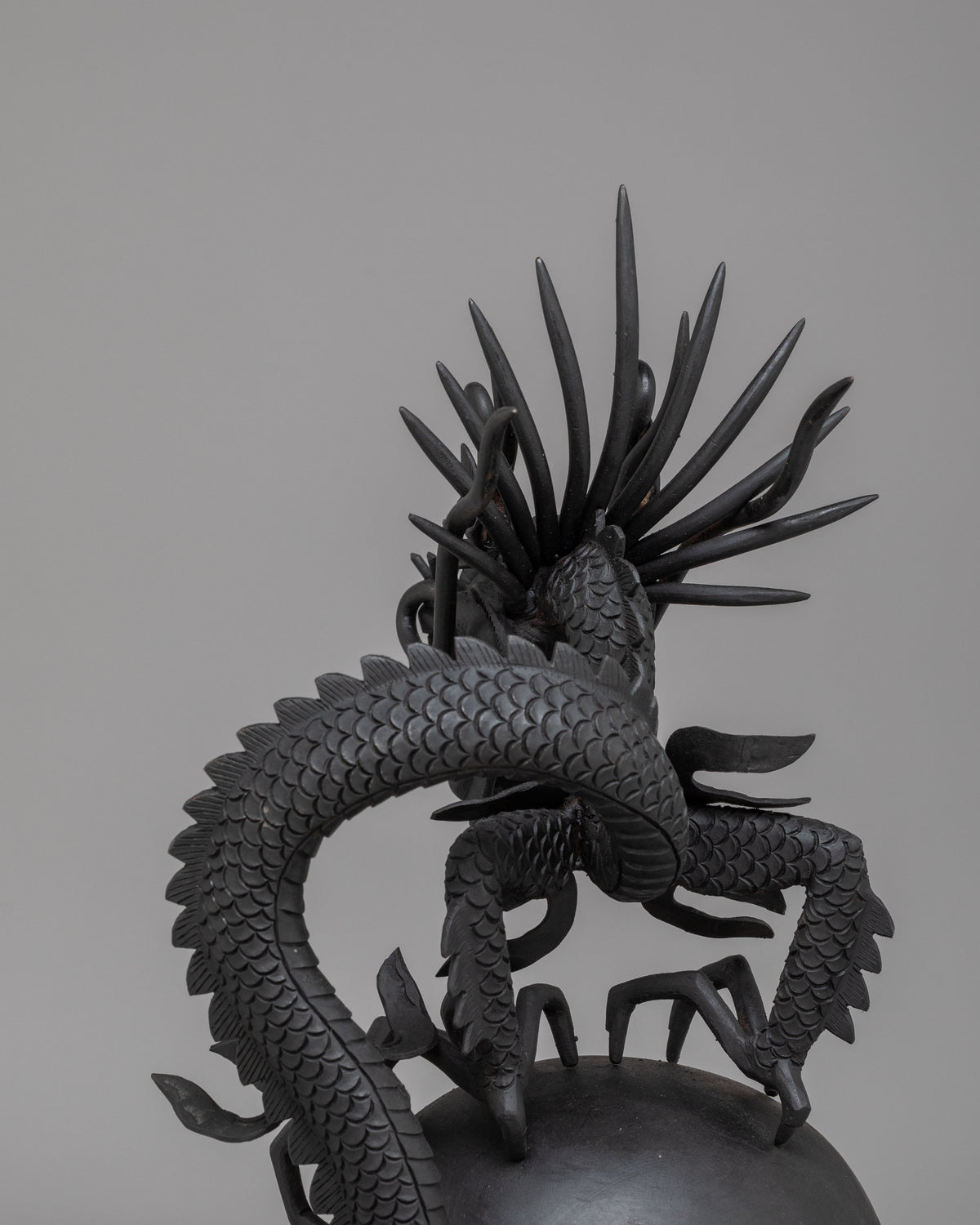Handcrafted Dragon Sculpture Set | Tibetan Guardian Deity Figurines