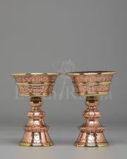 Tibetan Himalayan Butter Lamp Set 